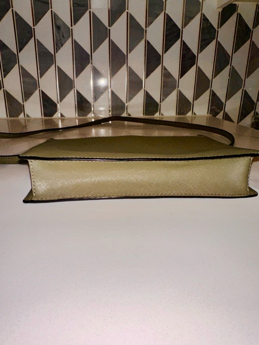 Kate Spade Cameron Street Clarise Olive Green Saffiano Leather Crossbody - Picture 7 of 8